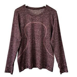 Lululemon Swiftly Relaxed Long Sleeve Shirt Contour Form Dramatic Magenta 12/14